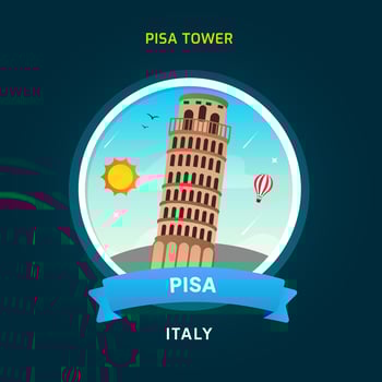 Italy Landmark Badge, Colosseum vector