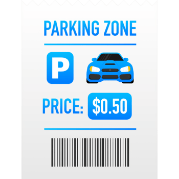 concept. Card with parking zone bill for concept design. icon png