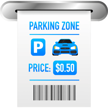 concept. Card with parking zone bill for concept design. icon png