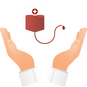 Abstract brochure with red blood donation for medical design. illustration design png
