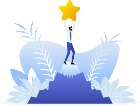 Character Giving Five Star Feedback png