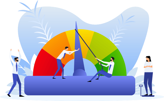 Credit score speedometer png