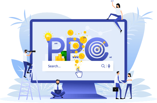 Ppc people on computer screen png