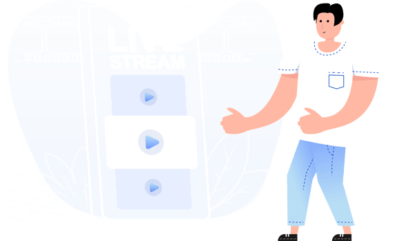 live stream on smartphone and people png