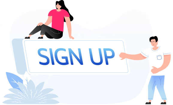 Sign up with click here people png