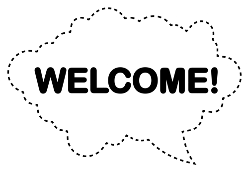 Welcome white bubble modern business banner. illustration. png