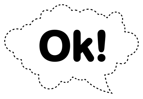 Yellow Ok speech bubble icon symbol. Web design. Sticker design. png