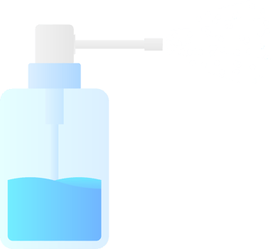 Disinfection sanitizer on transparent background. 3d illustration. png