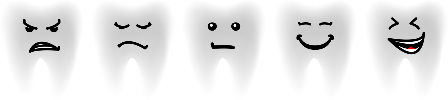 Cartoon teeth cleaning and personal care. Tooth before and after whitening. illustration. png