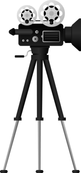 Movie projector, Retro cinema. Cinematography festival. Movie time. illustration. png