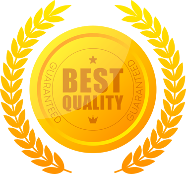 Golden Best quality badge, label. Sale offer price sign. illustration. png