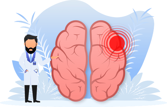 Headache brain. Health care. Migraine. illustration. png