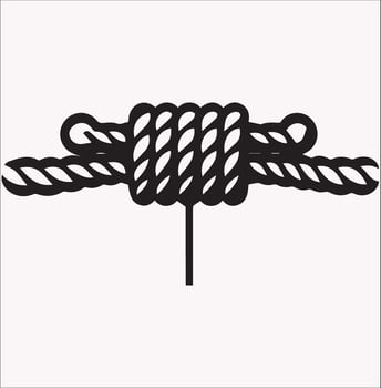 Clean Rope Icon Silhouette for Design vector