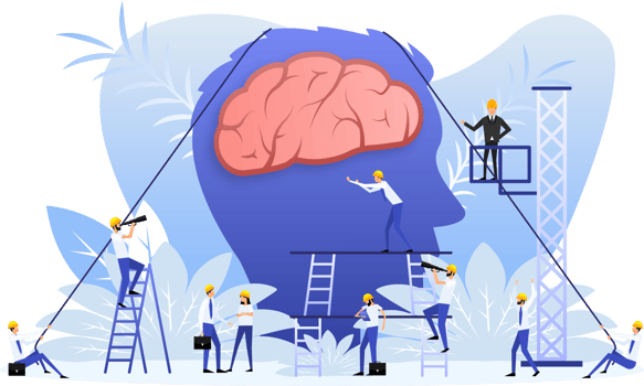 Idea brain. Creative thinking. Idea, solution. Positive, motivation. png