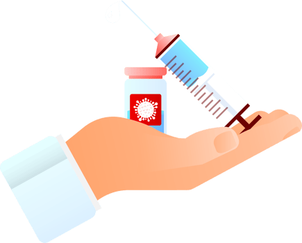 Virus protection. Virus germs. Security shield. Immune system. People vaccination. illustration. png