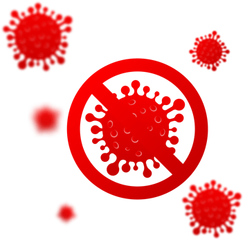 Virus protection. Virus germs. Security shield. Immune system. People vaccination. illustration. png