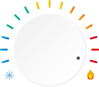 Hot and cold temperature icon. Sun and snowflake. png
