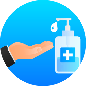 Disinfection sanitizer on transparent background. 3d illustration. png