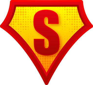 Superhero logo template. Frame with divergent rays. Super hero shield. png