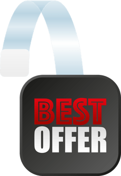 Best offer Price tag. Advertising sale wobbler. Discount promotion. illustration png