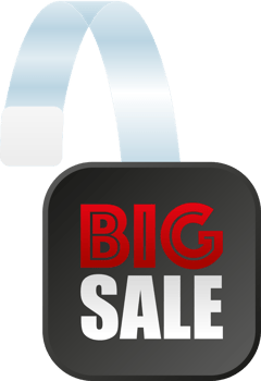 Big Sale Price tag. Advertising sale wobbler. Discount promotion. illustration png