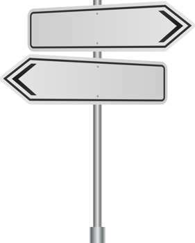 Set of road signs isolated on transparent background. illustration. png