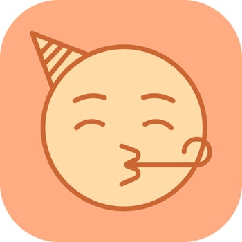 Partying Face Icon Design vector
