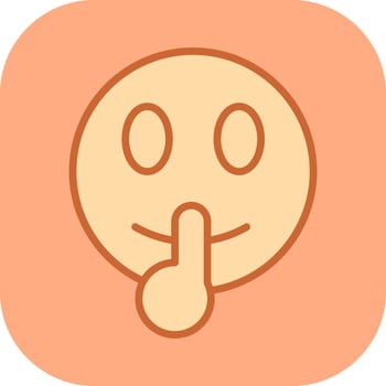 Shushing Face Icon Design vector