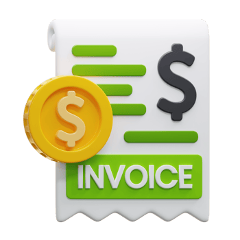 3d finance illustration invoice bill png