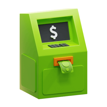 3d finance illustration atm machine png