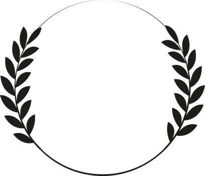 Set of 6 Black Doodle Hand Drawn Decorative Outlined Wreaths with Branches, Herbs, Plants, Leaves and Flowers. Illustration. png