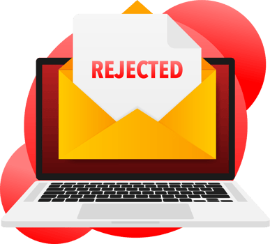 Approved rejected on letters, sign. Check mark, approval sign. png
