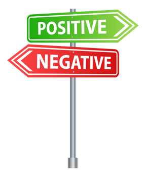 Positive and Negative road sign. illustration. png