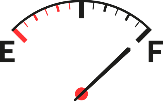 Car fuel tank indicator with gas. Gauge of fuel. Dial of measurement, level, control power. png