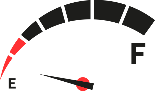 Car fuel tank indicator with gas. Gauge of fuel. Dial of measurement, level, control power. png