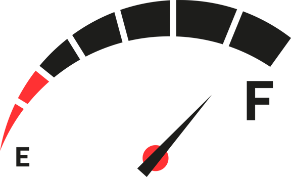 Car fuel tank indicator with gas. Gauge of fuel. Dial of measurement, level, control power. png