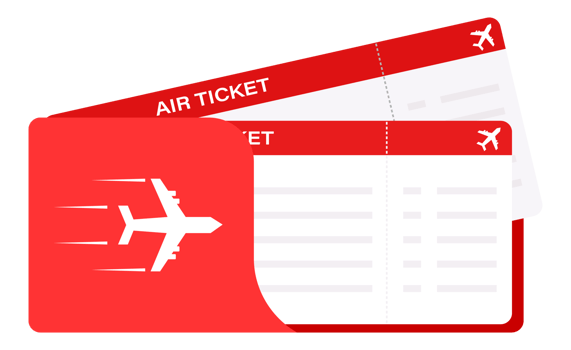 Airline ticket. Travel Boarding pass ticket template png