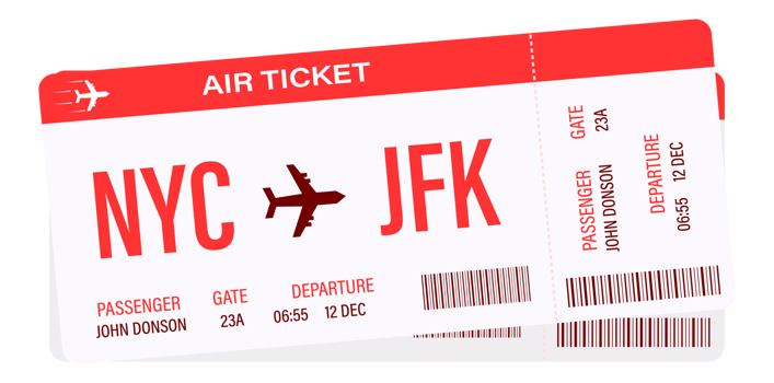 Airline ticket. Travel Boarding pass ticket template png
