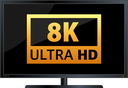 and TV Size Resolution sd, hd, Ultra Hd, 4k, 8k. Screen display resolution. png