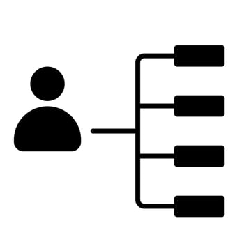 Organizational Flow Icon vector