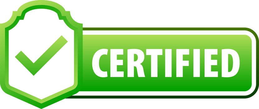 Certified Label, Official confirmation of quality and compliance with standards png