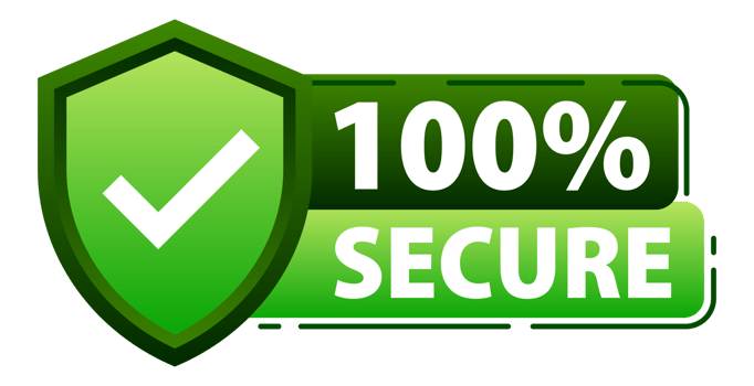 100 percent Secure label Maximum data protection and security png