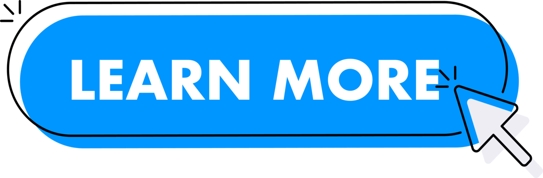 Set of Learn more button. Hand pointer clicking. Learn more web buttons png
