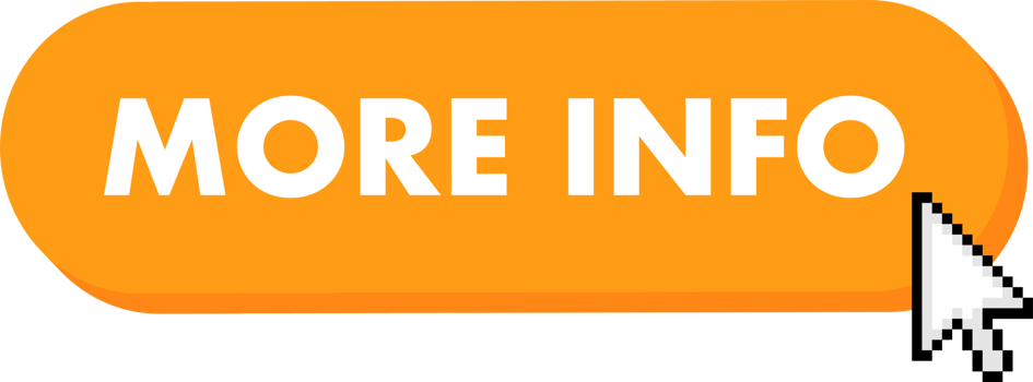 Set of more info button. Hand pointer clicking. More info web buttons png