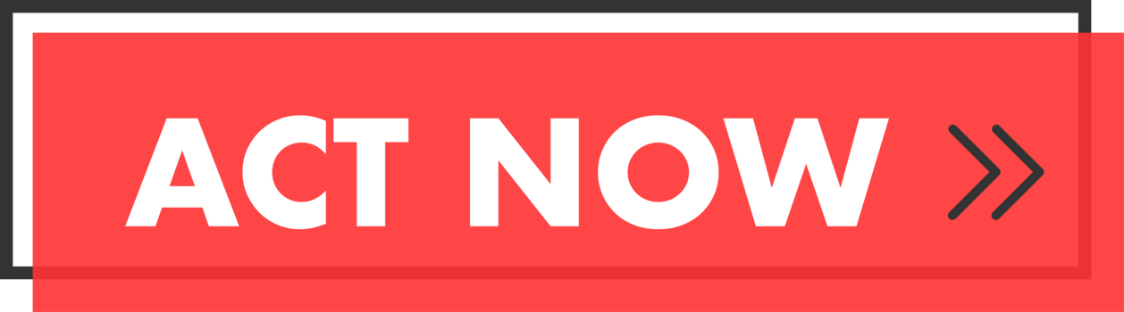 Set of Act now button. Hand pointer clicking. Act now web buttons png