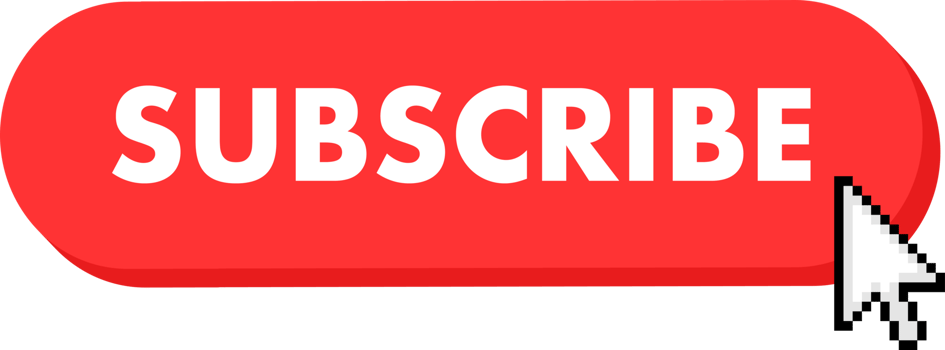 Set of Subscribe button. Hand pointer clicking. Subscribe web buttons png