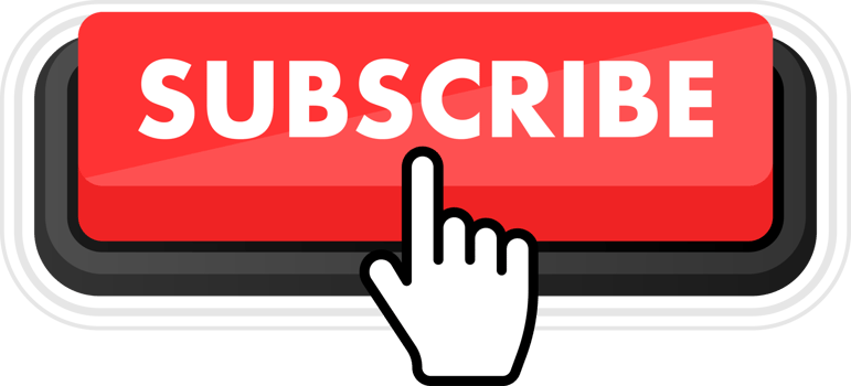 Set of Subscribe button. Hand pointer clicking. Subscribe web buttons png
