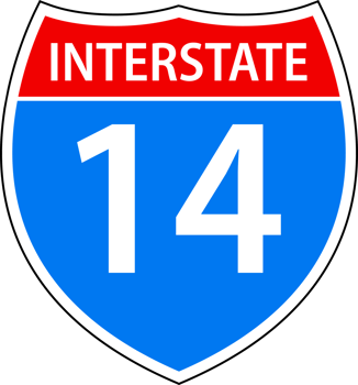 Set Blank American Interstate Highway sign. United States Highway shield png