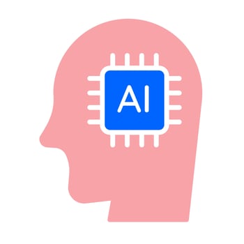 Virtual Brain Icon vector