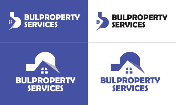Letter b logo, House logo, Property service logo. vector